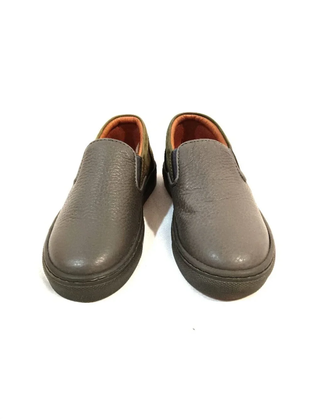 Atlanta Mocassins Boys Shoes Size 11 USA 28 EU New Slip On Sneakers Gray / Olive